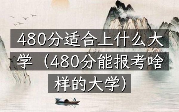 480分适合上什么大学(480 分能报考啥样的大学)