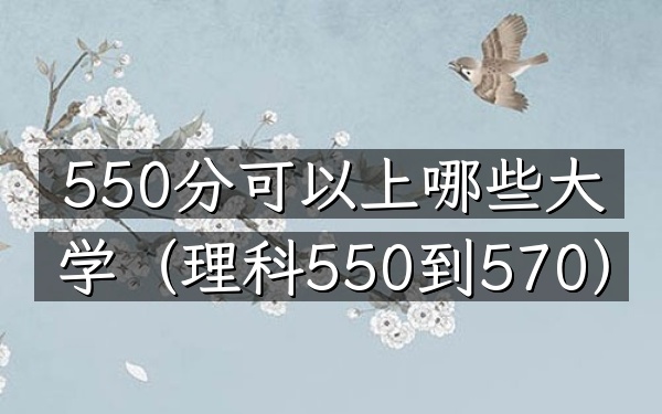 550分可以上哪些大学(理科550到570)