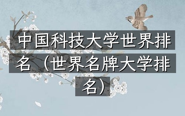 中国科技大学世界排名（世界名牌大学排名）