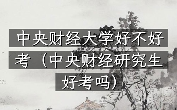 中央财经大学好不好考(中央财经研究生好考吗)