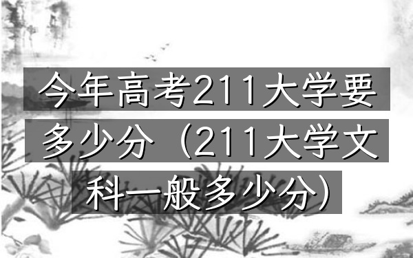今年高考211大学要多少分(211大学文科一般多少分)