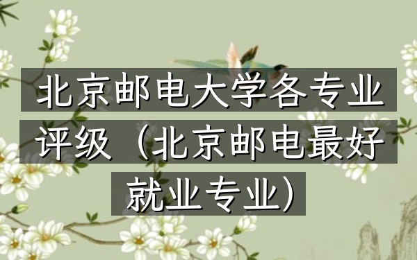 北京邮电大学各专业评级(北京邮电最好就业专业)