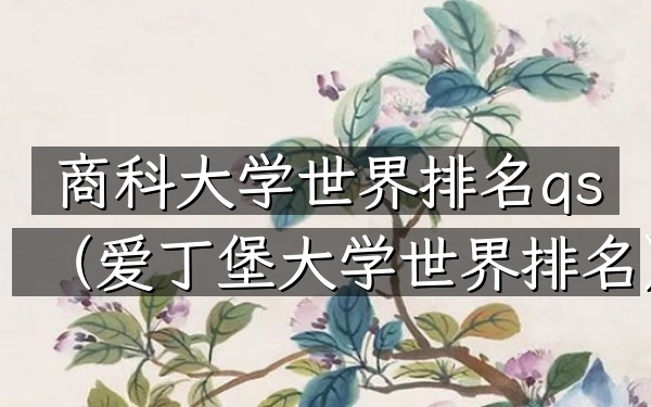 商科大学世界排名qs（爱丁堡大学世界排名）
