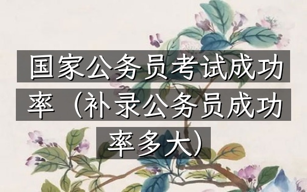 国家公务员考试成功率(补录公务员成功率多大)