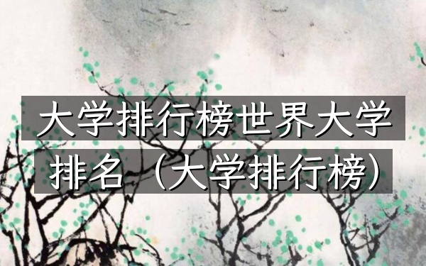 大学排行榜世界大学排名（大学排行榜）