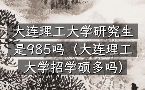 大连理工大学研究生是985吗(大连理工大学招学硕多吗)