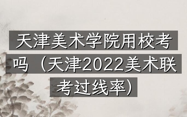 天津美术学院用校考吗(天津2022美术联考过线率)