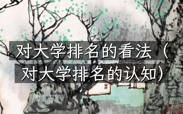 对大学排名的看法（对大学排名的认知）