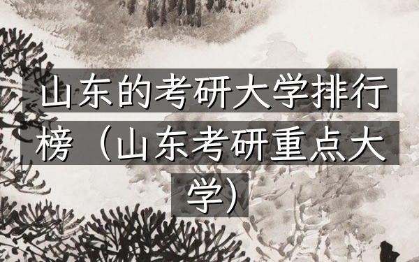 山东的考研大学排行榜(山东考研重点大学)