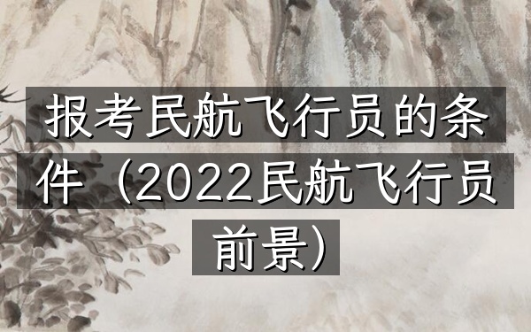 报考民航飞行员的条件(2022民航飞行员前景)