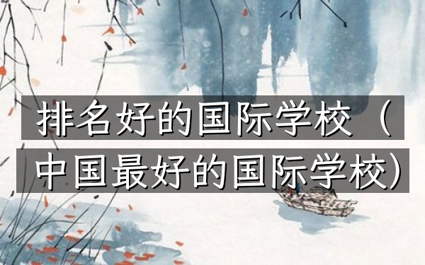 排名好的国际学校（中国最好的国际学校）