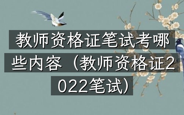 教师资格证笔试考哪些内容(教师资格证2022笔试)