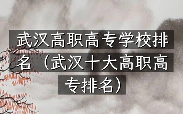 武汉高职高专学校排名（武汉十大高职高专排名）
