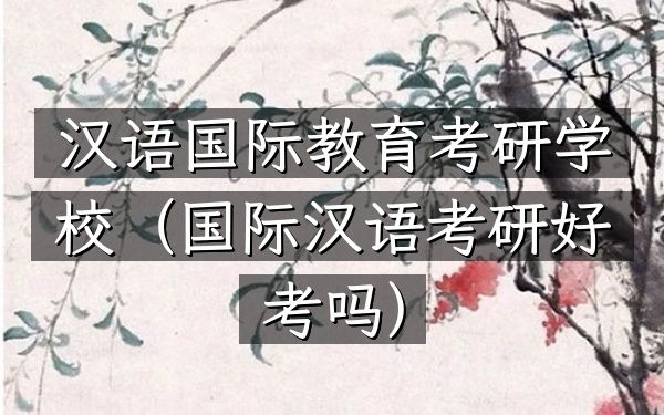 汉语国际教育考研学校(国际汉语考研好考吗)