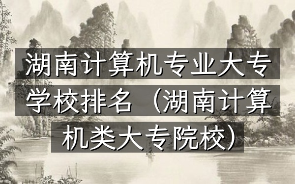 湖南计算机专业大专学校排名（湖南计算机类大专院校）
