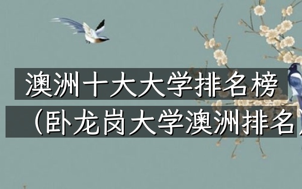 澳洲十大大学排名榜（卧龙岗大学澳洲排名）