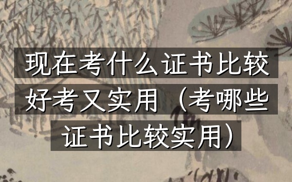 现在考什么证书比较好考又实用(考哪些证书比较实用)