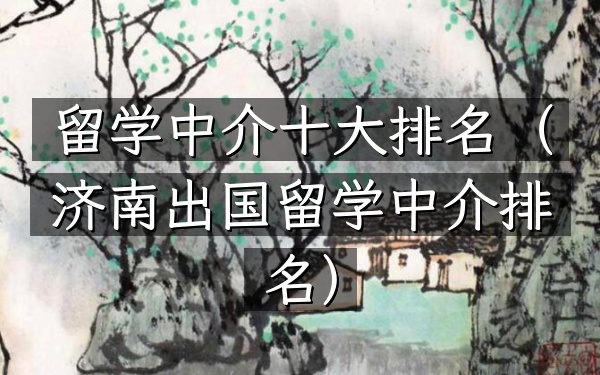 留学中介十大排名（济南出国留学中介排名）