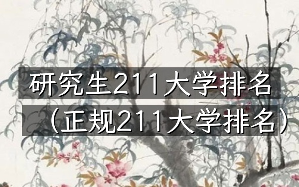 研究生211大学排名（正规211大学排名）
