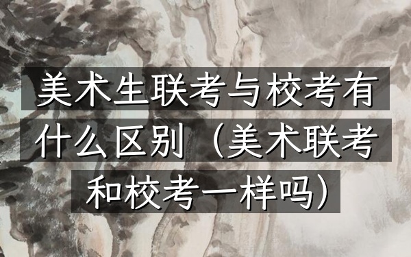 美术生联考与校考有什么区别(美术联考和校考一样吗)