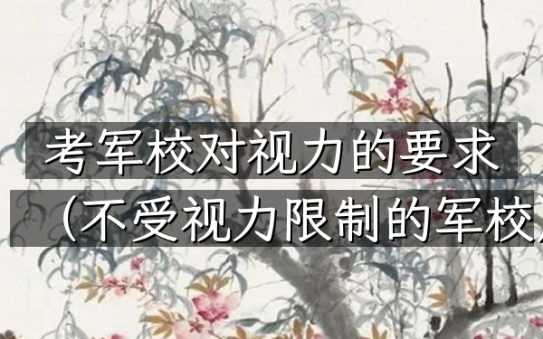 考军校对视力的要求(不受视力限制的军校)