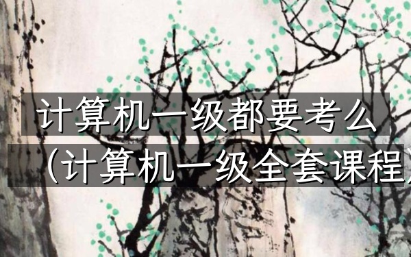 计算机一级都要考么(计算机一级全套课程)