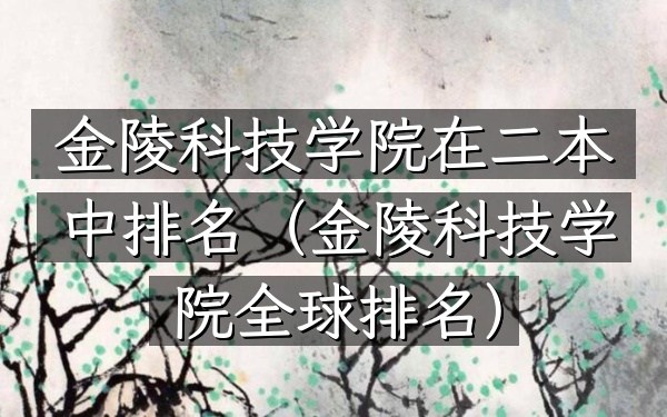 金陵科技学院在二本中排名（金陵科技学院全球排名）